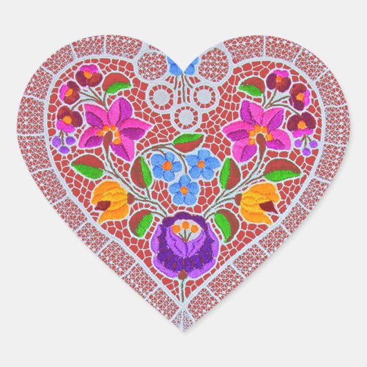 Sticker Cœur OPUS CHANGEABLE coeur de dentelle (Devant)