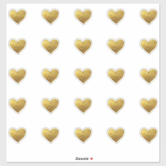 Sticker coeur or (Feuille)