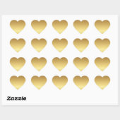 Sticker Cœur Or horizontal (Feuille)