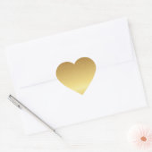 Sticker Cœur Or horizontal (Enveloppe)