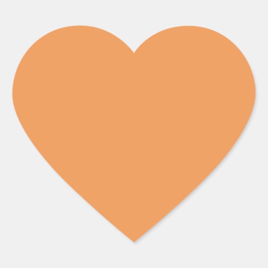 Sticker Cœur orange défraîchi (couleur solide) (Devant)