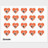 Sticker Cœur Orange + Noir ou nous appartenons ensemble (Feuille)