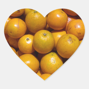 Sticker Cœur Oranges fruits Floride marché orange