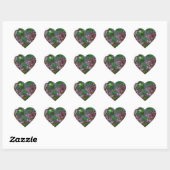 Sticker Cœur Orchidée blanche rayée violette rose comme lys de (Feuille)