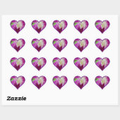 Sticker Cœur orchidée rose (Feuille)