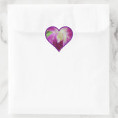 Sticker Cœur orchidée rose (Sac)