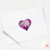 Sticker Cœur orchidée rose (Enveloppe)