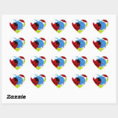 STICKER CŒUR ORDINATEURS PORTABLES (Feuille)