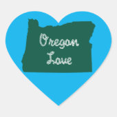 Sticker Cœur Oregon LOVE Rope Green (Devant)
