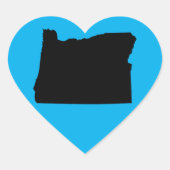 Sticker Cœur Oregon State Black (Devant)