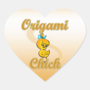 Sticker Cœur Origami chick