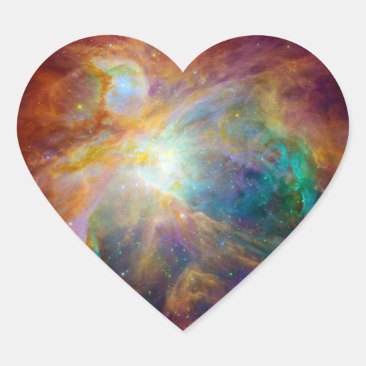 Sticker Cœur Orion Nebula (télescopes Hubble & Spitzer) (Devant)