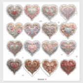 Sticker Cœur Orné (Feuille)