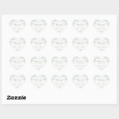 Sticker Cœur Oubliez-moi-non-Mariage (Feuille)