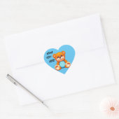 Sticker Cœur Ours en peluche (Enveloppe)