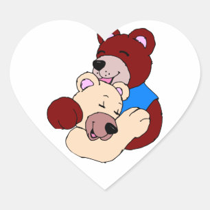 Sticker Cœur Ours Mignons
