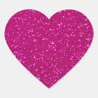Sticker Cœur Paillette rose