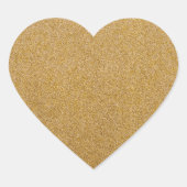Sticker Cœur Paillettes dorées (Devant)