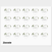 Sticker Cœur Palmiers exotiques (Feuille)