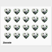 Sticker Cœur Panda (Feuille)