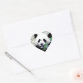 Sticker Cœur Panda (Enveloppe)
