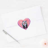 Sticker Cœur Panda Bear Saint Valentin (Enveloppe)