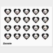 Sticker Cœur Panda bébé (Feuille)