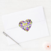 Sticker Cœur Pansy personnalisé parfait (Enveloppe)