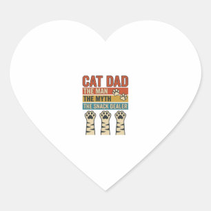 Sticker Cœur Papa Chat Le Fournisseur de Snacks Chemise Vintage