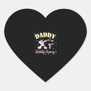 Sticker Cœur Papa De La Princesse Du 1Er Anniversaire - Un An
