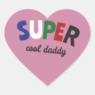 Sticker Cœur Papa super cool