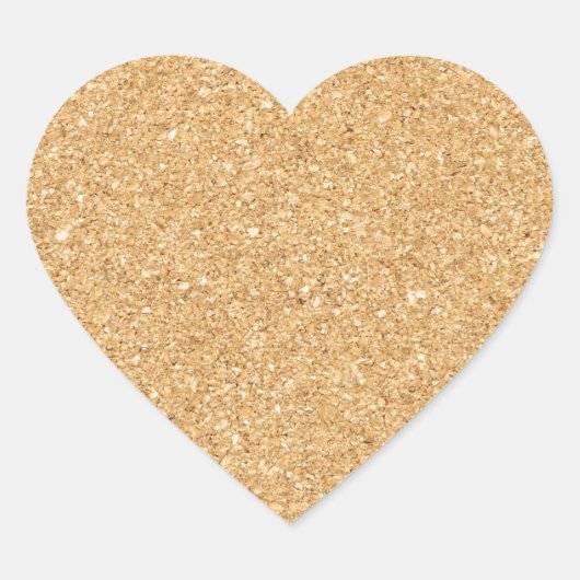 Sticker Cœur papier de liège (Devant)