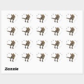 Sticker Cœur Papier Dinosaure (Feuille)