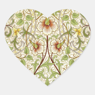 Sticker Cœur Papier peint fleur classique jonquille de William