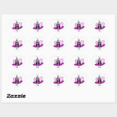 Sticker Cœur papillon d'amour Valentine (Feuille)
