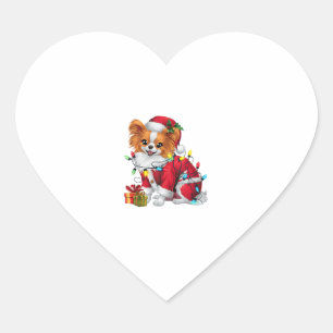 Sticker Cœur Papillon Noël Éclairage Père Noël Papillon Chien N