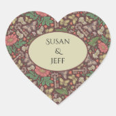 Sticker Cœur Papillon victorien Steampunk Old Key White Daisy (Devant)