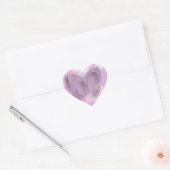 Sticker Cœur Papillons violets mariages (Enveloppe)