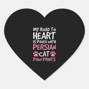 Sticker Cœur Paquets Perse Pat Paw Prints Coeur