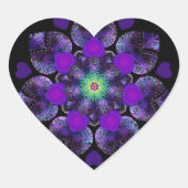 Sticker Cœur Parapluie violet & coeurs .7 (Devant)