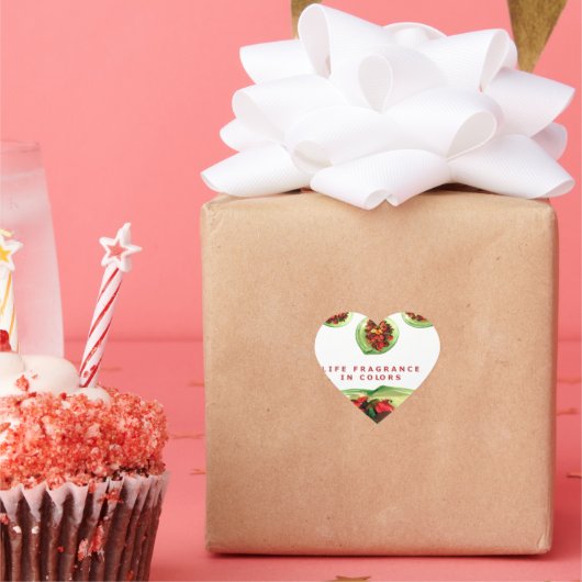 Sticker Cœur Parfum de vie : Potpourri message inspirant (Fête)