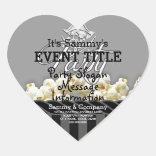 Sticker Cœur Partie personnalisée de pirate