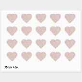 Sticker Cœur Parties scintillant brillante rose (Feuille)