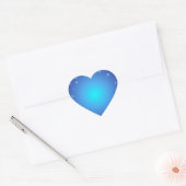 Sticker Cœur Parties scintillant Coeur Bleu (Enveloppe)