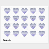 Sticker Cœur Parties scintillant d'aquarelle violette (Feuille)
