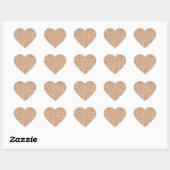 Sticker Cœur Parties scintillant de broche Rose Gold Blush Glit (Feuille)