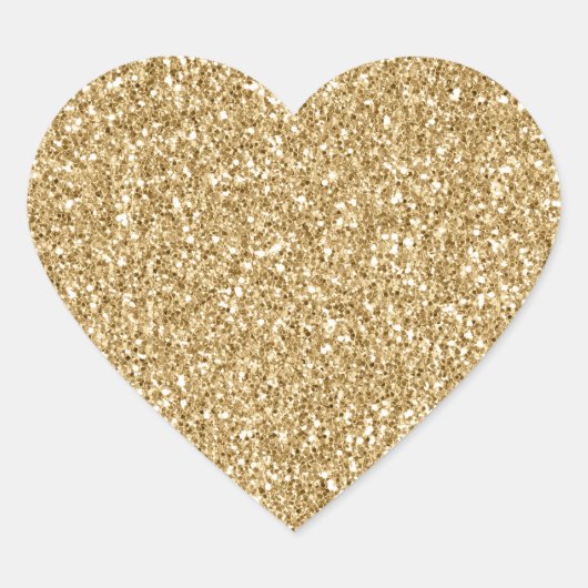 Sticker Cœur Parties scintillant Gold Glitz (Devant)