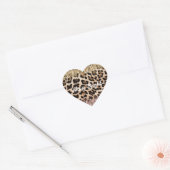 Sticker Cœur Parties scintillant Leopard Gold Rose (Enveloppe)