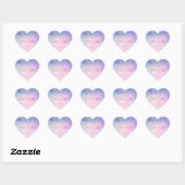 Sticker Cœur Parties scintillant Ombre bleu violet (Feuille)