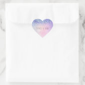Sticker Cœur Parties scintillant Ombre bleu violet (Sac)